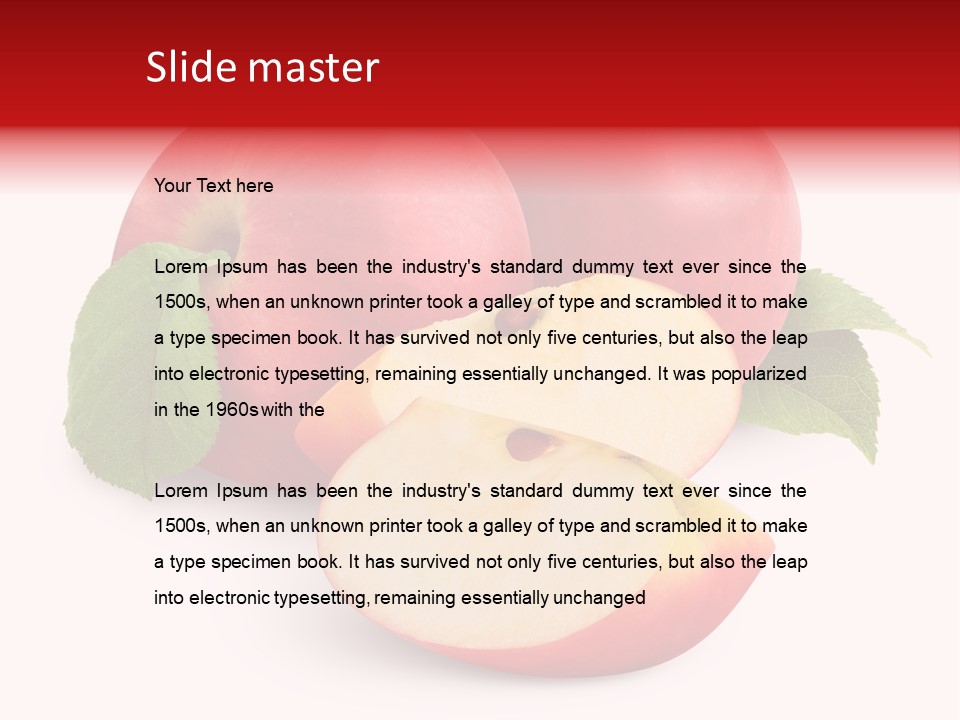 Fruit Isolated Group PowerPoint Template