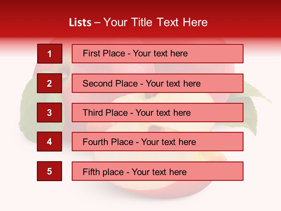 Fruit Isolated Group PowerPoint Template