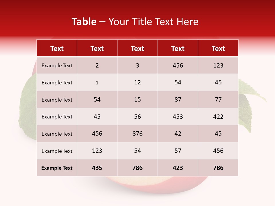 Fruit Isolated Group PowerPoint Template