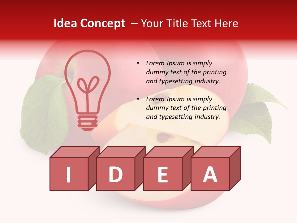 Fruit Isolated Group PowerPoint Template