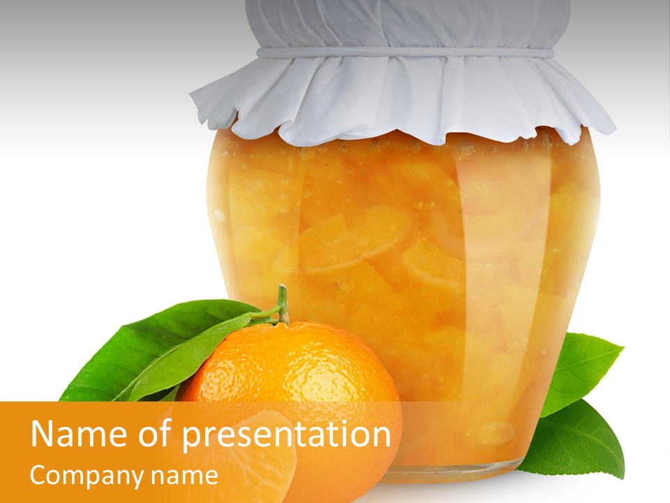 Close Up Breakfast Mandarin PowerPoint Template
