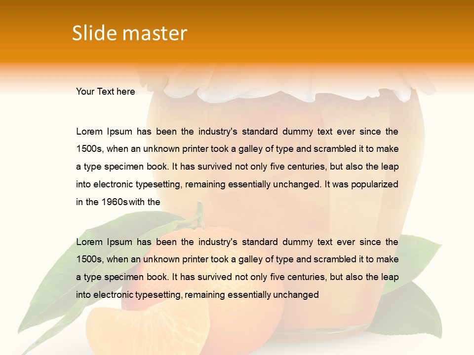 Close Up Breakfast Mandarin PowerPoint Template
