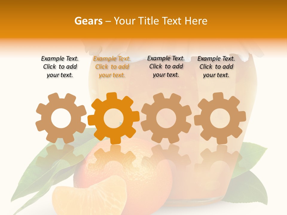 Close Up Breakfast Mandarin PowerPoint Template
