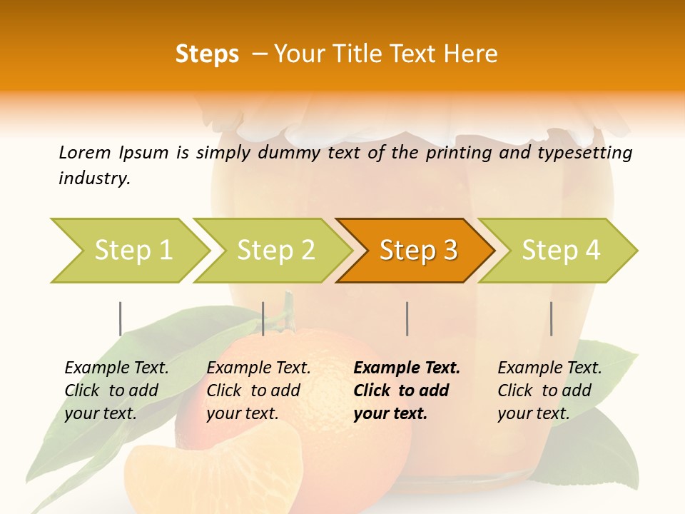 Close Up Breakfast Mandarin PowerPoint Template