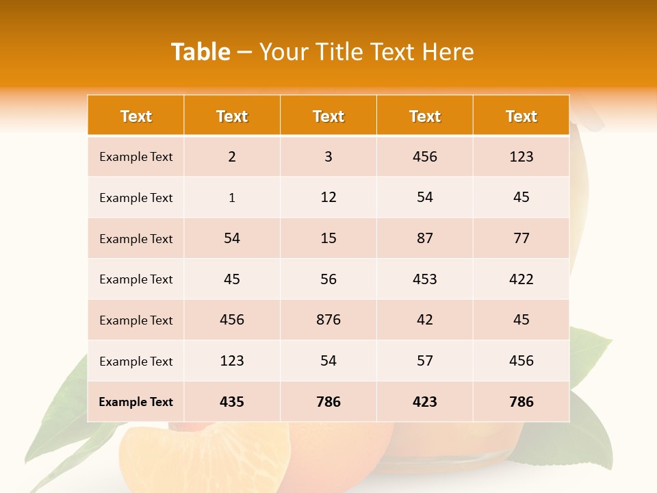 Close Up Breakfast Mandarin PowerPoint Template