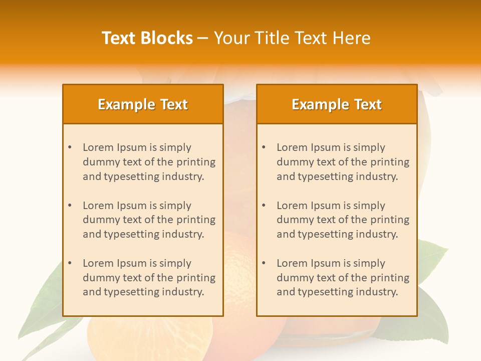 Close Up Breakfast Mandarin PowerPoint Template