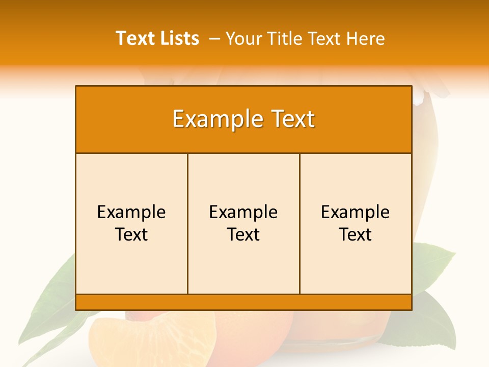 Close Up Breakfast Mandarin PowerPoint Template