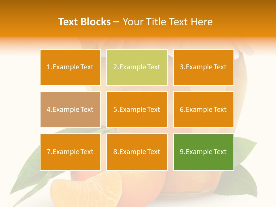 Close Up Breakfast Mandarin PowerPoint Template