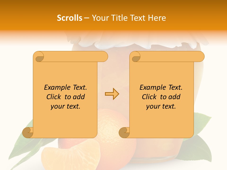 Close Up Breakfast Mandarin PowerPoint Template