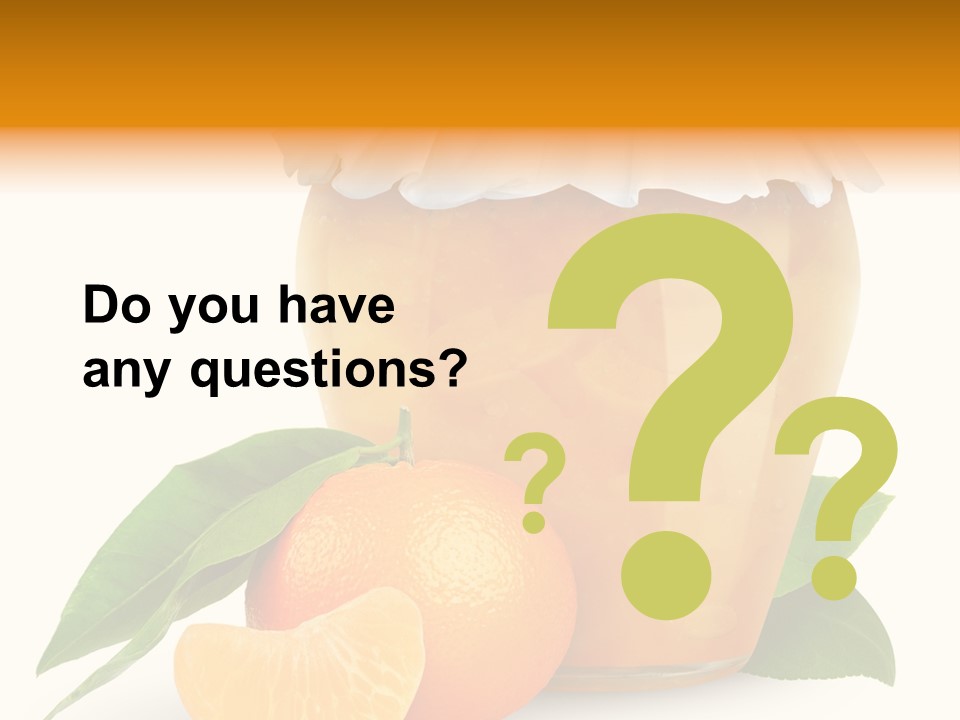 Close Up Breakfast Mandarin PowerPoint Template