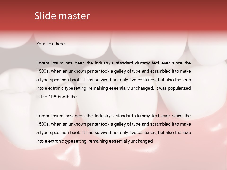 Model Teeth Gum PowerPoint Template