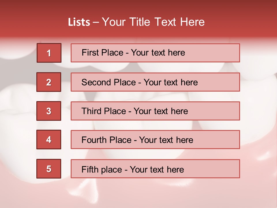 Model Teeth Gum PowerPoint Template