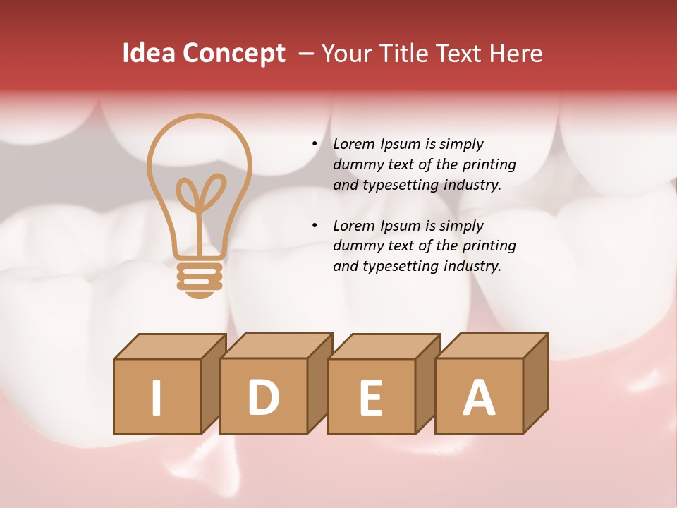 Model Teeth Gum PowerPoint Template