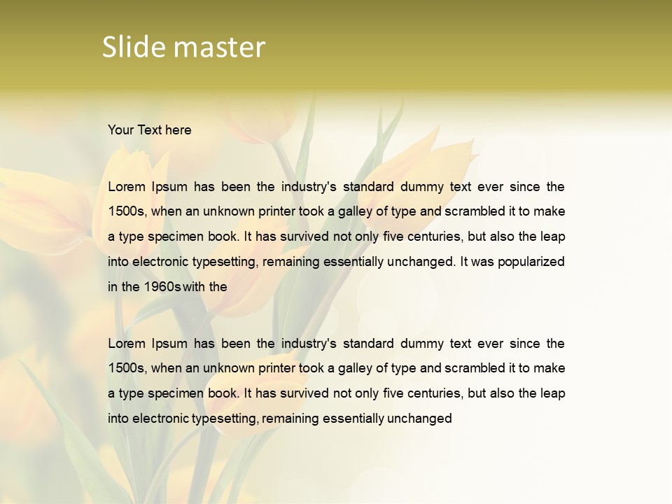 Nature Blossom Living Plant PowerPoint Template