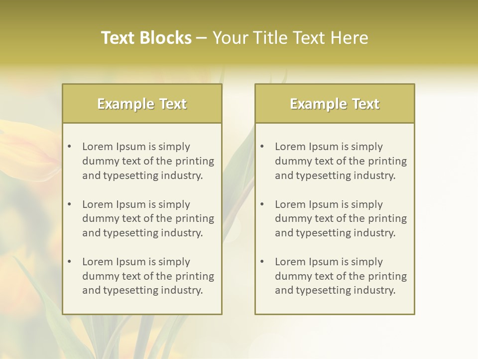 Nature Blossom Living Plant PowerPoint Template