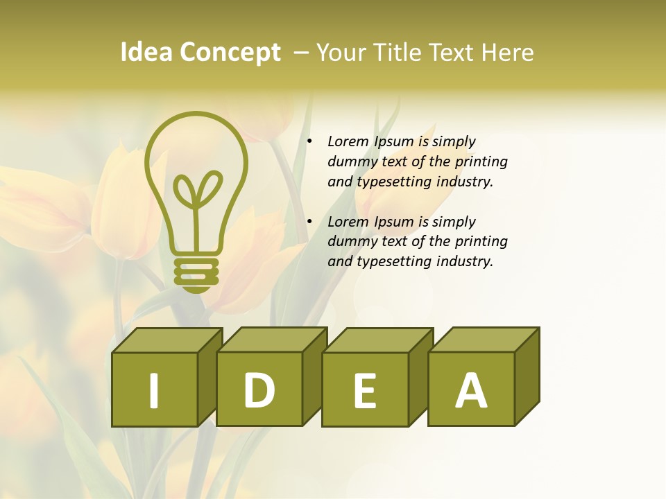 Nature Blossom Living Plant PowerPoint Template