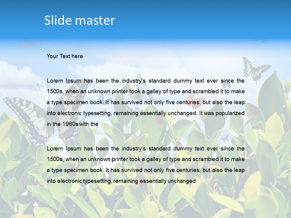 Fly Environment Ladybug PowerPoint Template