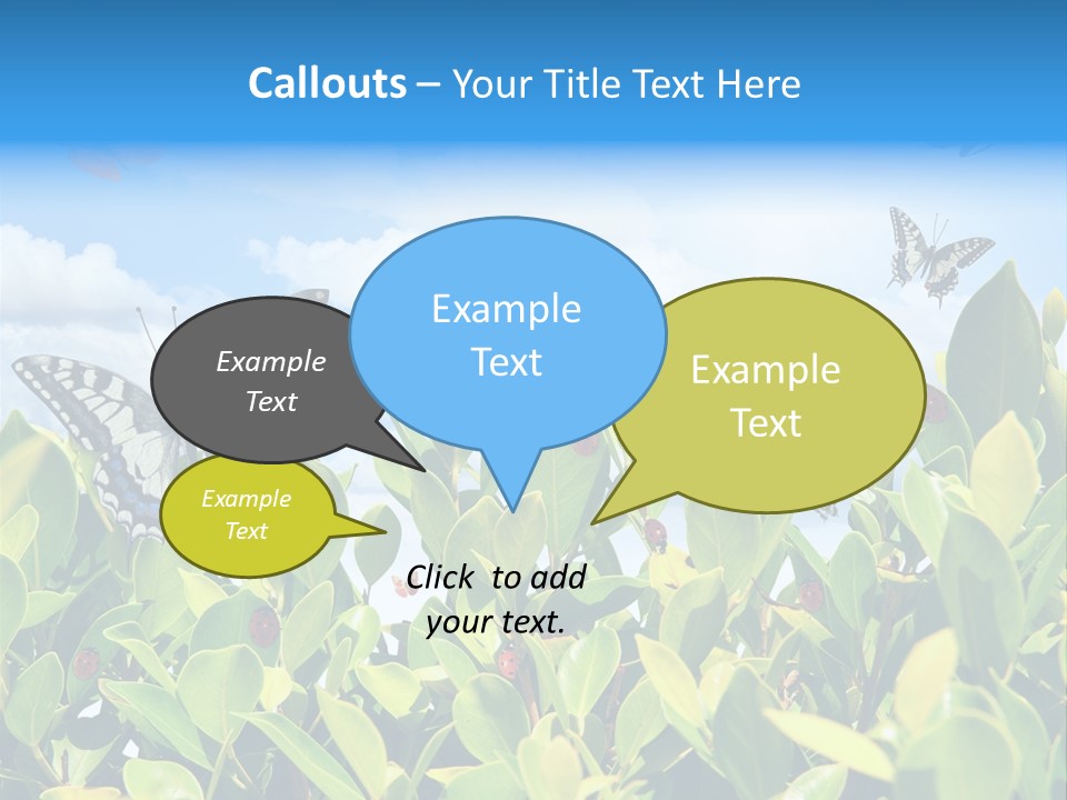 Fly Environment Ladybug PowerPoint Template