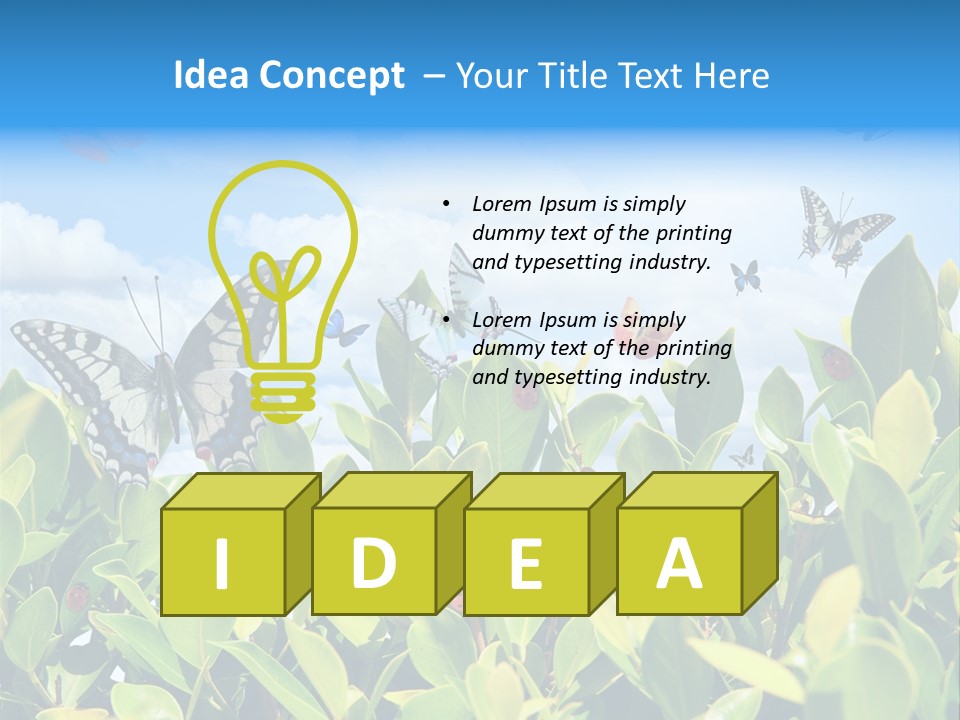 Fly Environment Ladybug PowerPoint Template