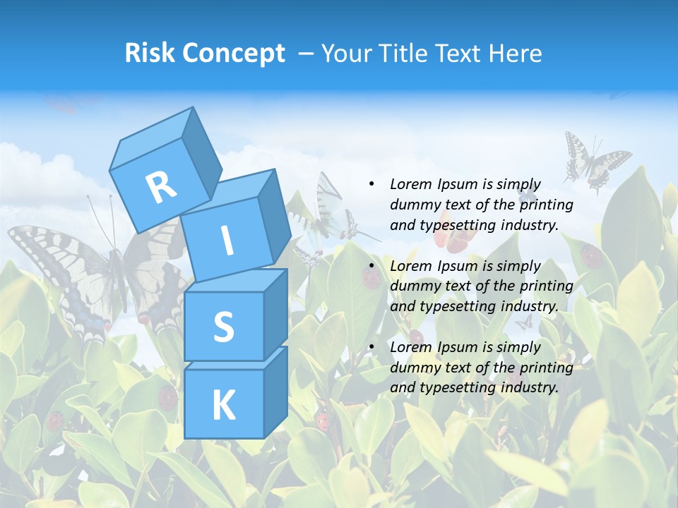 Fly Environment Ladybug PowerPoint Template