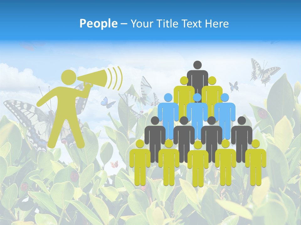 Fly Environment Ladybug PowerPoint Template