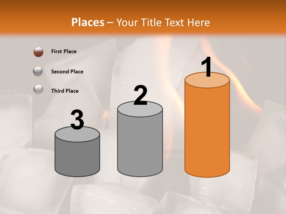 Opposite Flame Ice Cubes PowerPoint Template