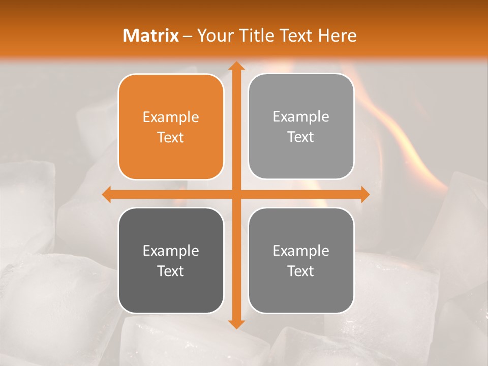 Opposite Flame Ice Cubes PowerPoint Template