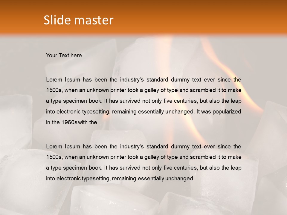 Opposite Flame Ice Cubes PowerPoint Template
