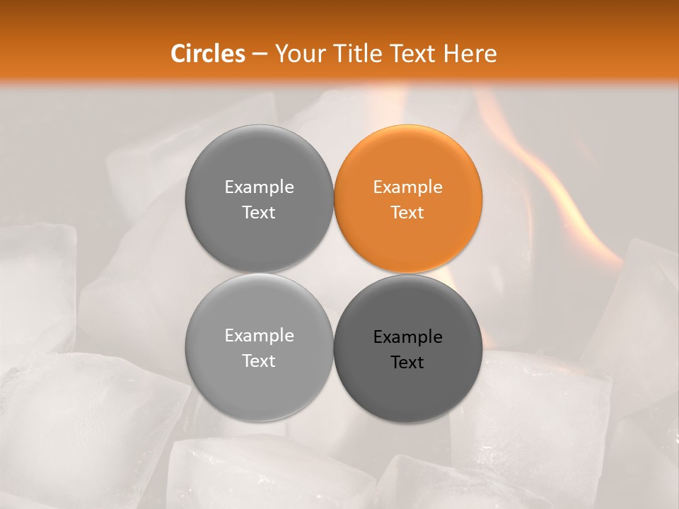 Opposite Flame Ice Cubes PowerPoint Template