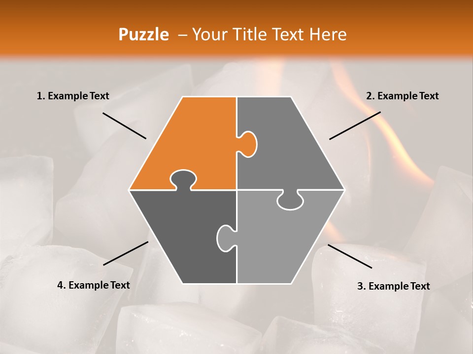 Opposite Flame Ice Cubes PowerPoint Template
