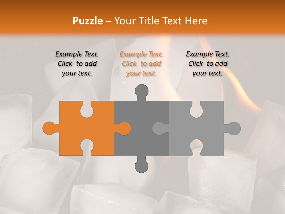Opposite Flame Ice Cubes PowerPoint Template