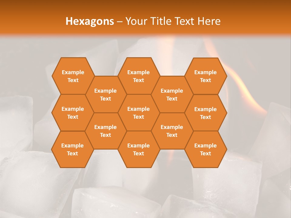 Opposite Flame Ice Cubes PowerPoint Template