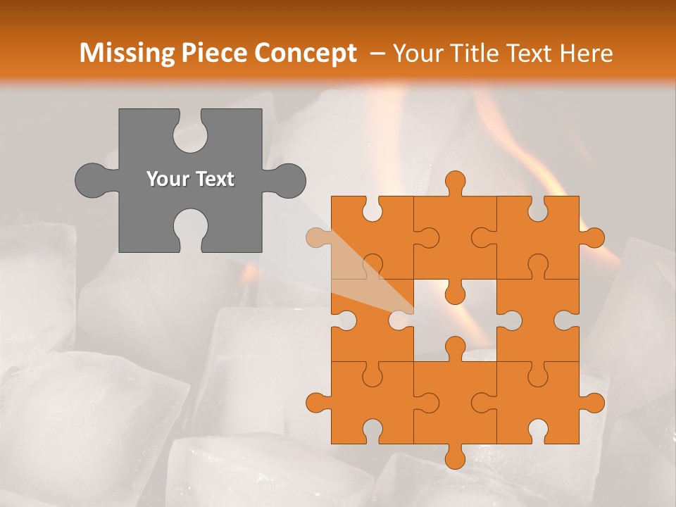 Opposite Flame Ice Cubes PowerPoint Template