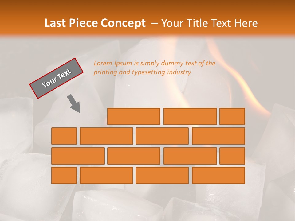 Opposite Flame Ice Cubes PowerPoint Template