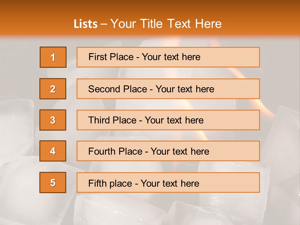 Opposite Flame Ice Cubes PowerPoint Template