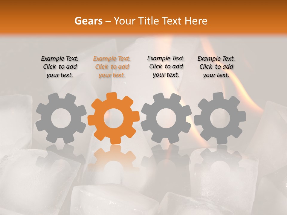 Opposite Flame Ice Cubes PowerPoint Template