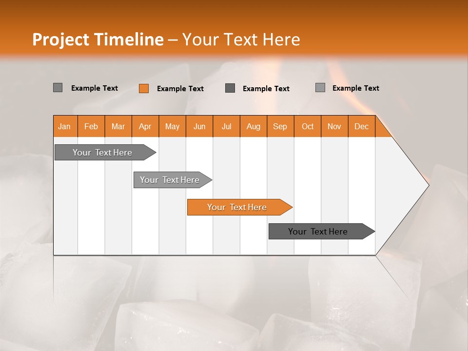 Opposite Flame Ice Cubes PowerPoint Template