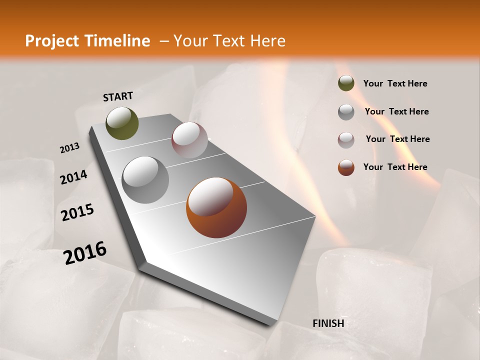 Opposite Flame Ice Cubes PowerPoint Template