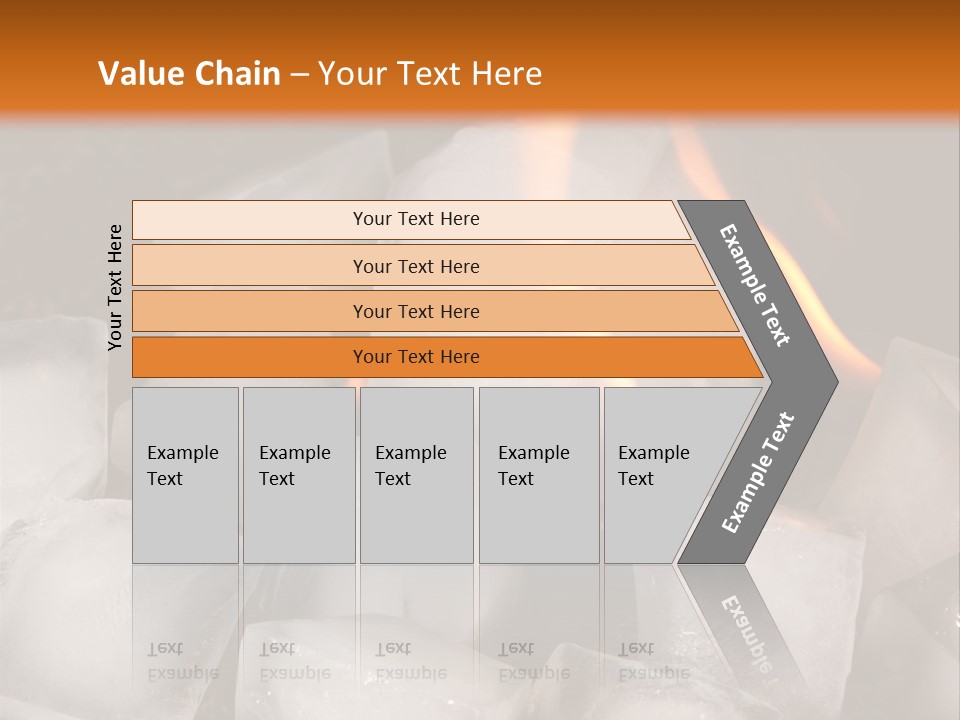 Opposite Flame Ice Cubes PowerPoint Template