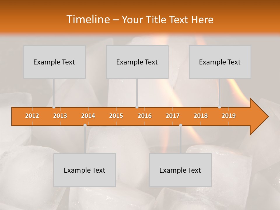 Opposite Flame Ice Cubes PowerPoint Template