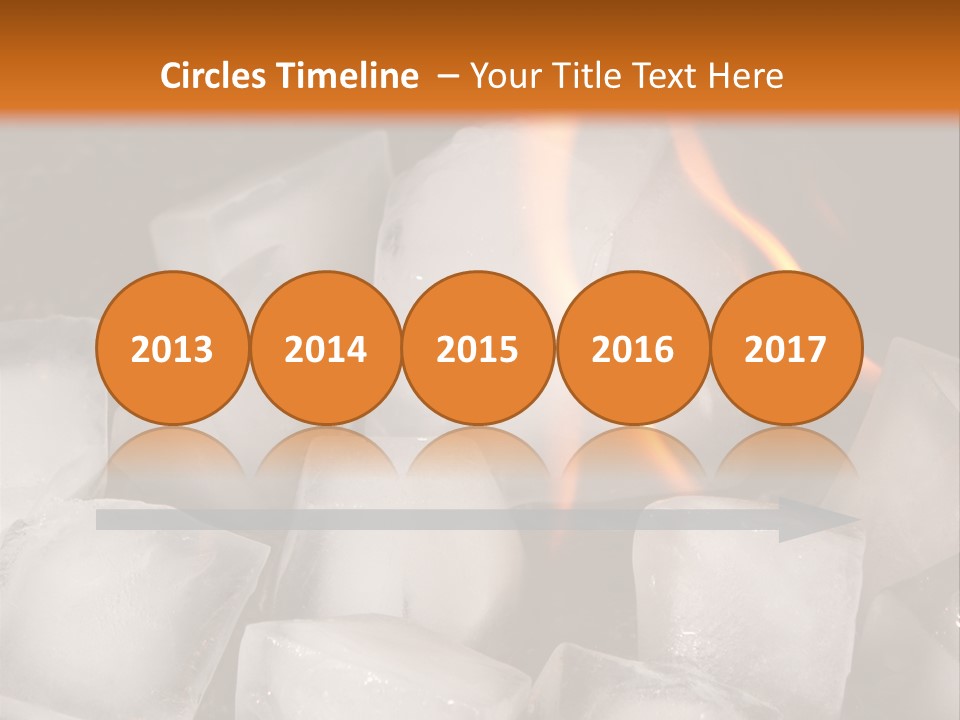 Opposite Flame Ice Cubes PowerPoint Template