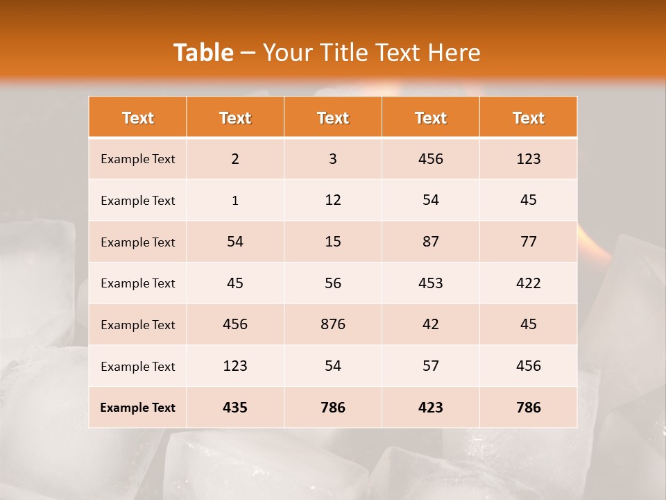 Opposite Flame Ice Cubes PowerPoint Template