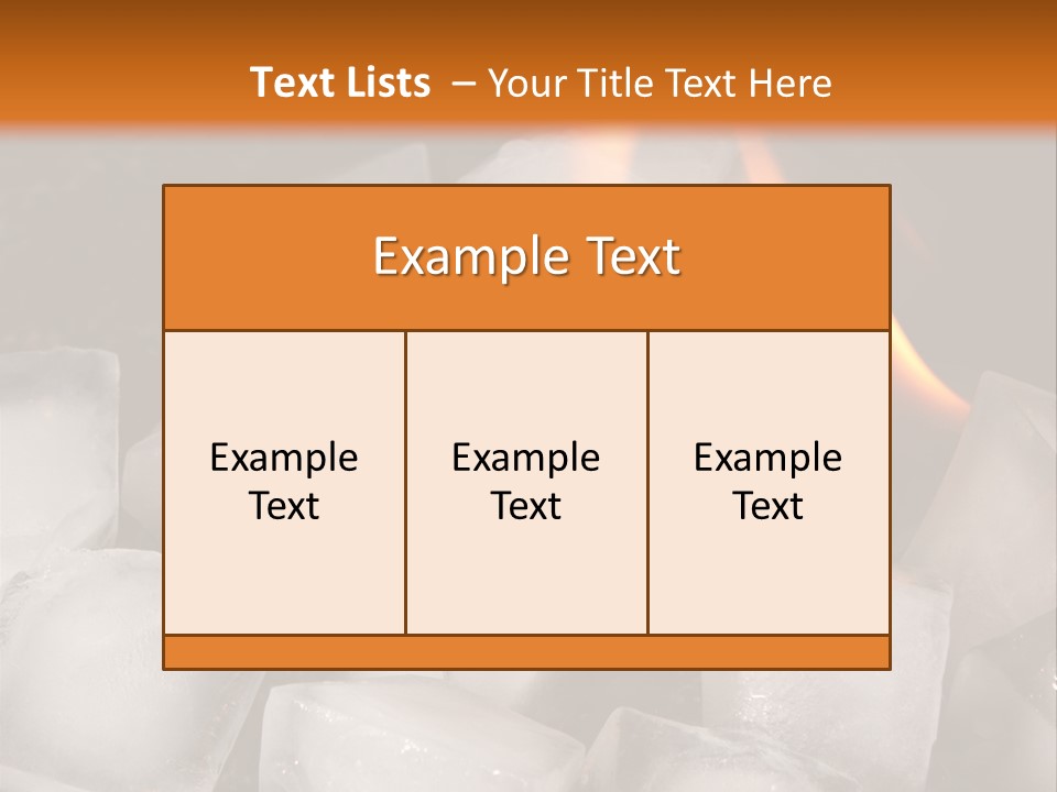 Opposite Flame Ice Cubes PowerPoint Template
