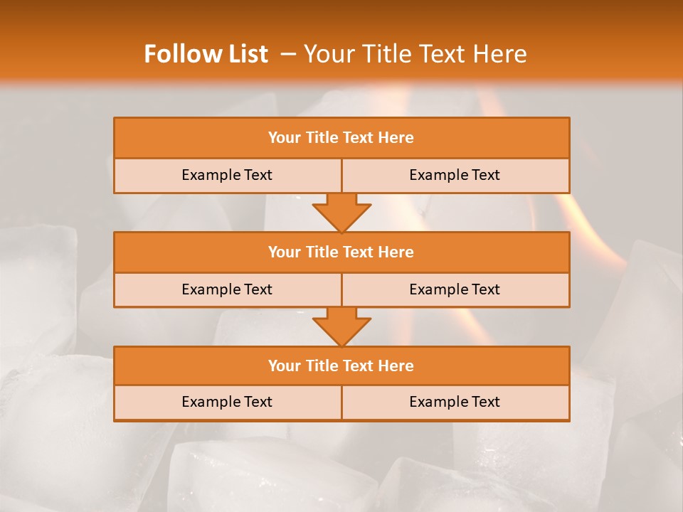 Opposite Flame Ice Cubes PowerPoint Template