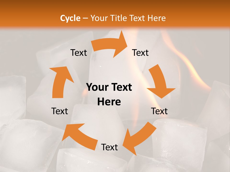 Opposite Flame Ice Cubes PowerPoint Template