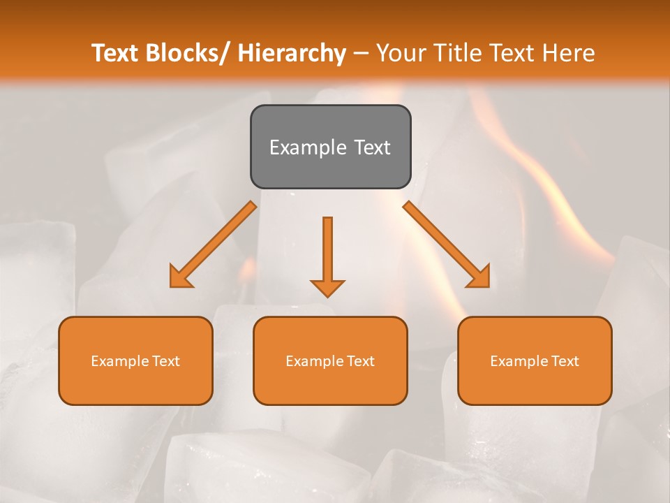Opposite Flame Ice Cubes PowerPoint Template