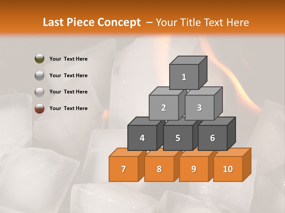 Opposite Flame Ice Cubes PowerPoint Template