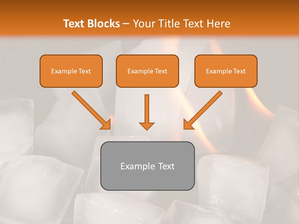 Opposite Flame Ice Cubes PowerPoint Template