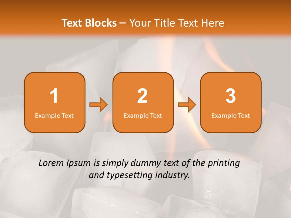 Opposite Flame Ice Cubes PowerPoint Template