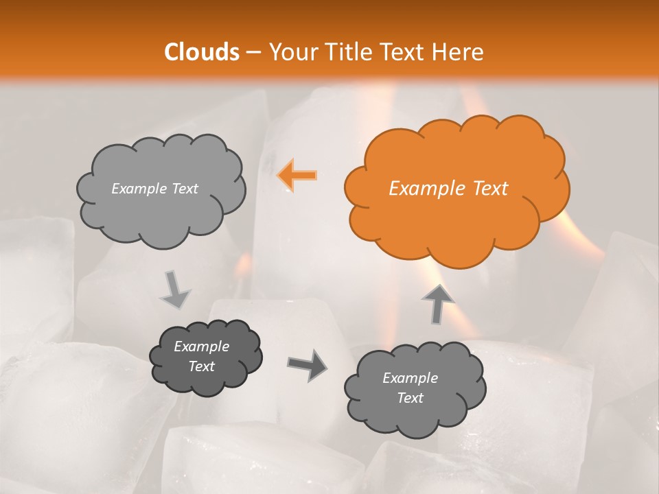 Opposite Flame Ice Cubes PowerPoint Template